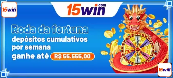 Jogador recebendo bônus de boas-vindas em 15win